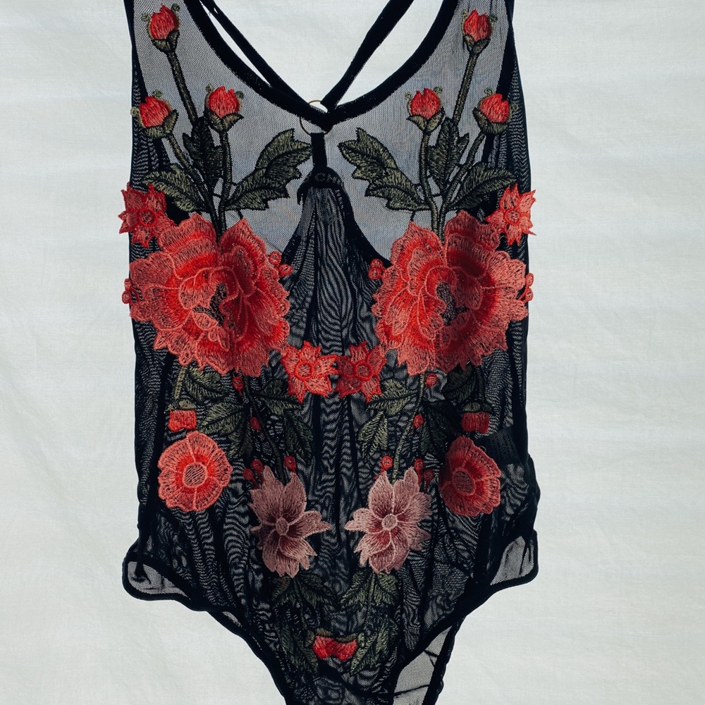 Black Mesh Bodysuit
